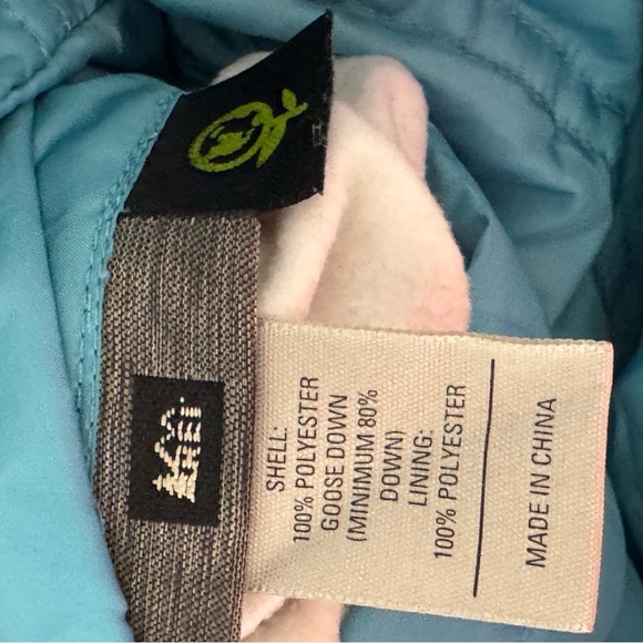Reversible teal blue REI puffer vest size 8 - Picture 4 of 6